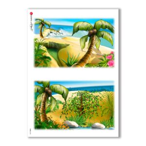 VIEWS-0020. Landscape Rice paper for the decoupage.