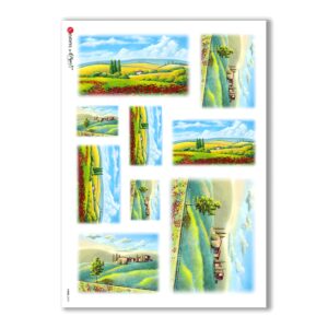VIEWS-0023. Landscape Rice paper for the decoupage.