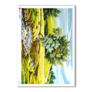 VIEWS-0036. Landscape Rice paper  for the decoupage.