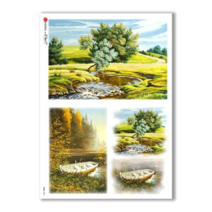 VIEWS-0038. Landscape Rice paper  for the decoupage.
