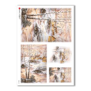 VIEWS-0055. Landscape Rice paper  for the decoupage.