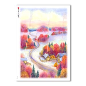 VIEWS-0056. Landscape Rice paper  for the decoupage.