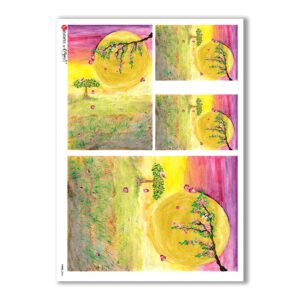 VIEWS-0063. Landscape Rice paper  for the decoupage.