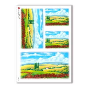 VIEWS-0064. Landscape Rice paper  for the decoupage.