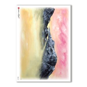 VIEWS-0070. Landscape Rice paper for the decoupage.