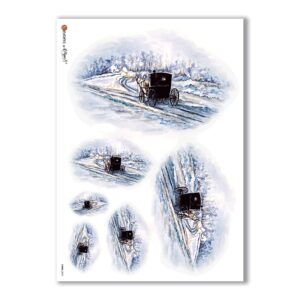 VIEWS-0072. Landscape Rice paper for the decoupage.