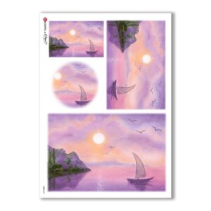 VIEWS-0097. Landscape Rice paper for the decoupage.
