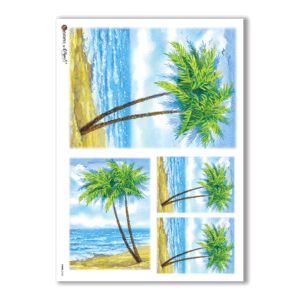 VIEWS-0100. Landscape Rice paper for the decoupage.