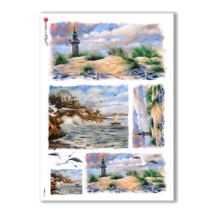 VIEWS-0108. Landscape Rice paper for the decoupage.