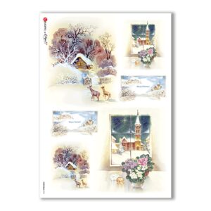CHRISTMAS-0113. Christmas Rice Paper for decoupage.