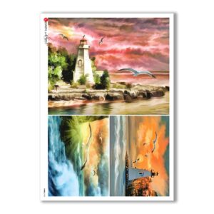 VIEWS-0133. Landscape Rice paper  for the decoupage.