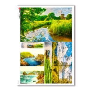 VIEWS-0134. Landscape Rice paper  for the decoupage.