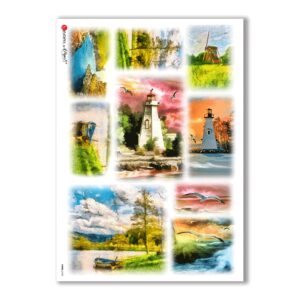 VIEWS-0135. Landscape Rice paper  for the decoupage.