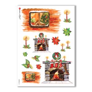 CHRISTMAS-0128. Christmas Rice Paper for decoupage.
