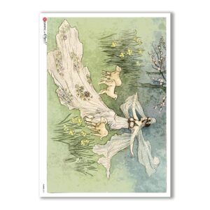 FAIRIES-0054. Rice Paper for decoupage fairies.