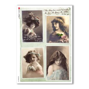 OLD-PHOTOS-0085. Victorian Rice Paper for decoupage.