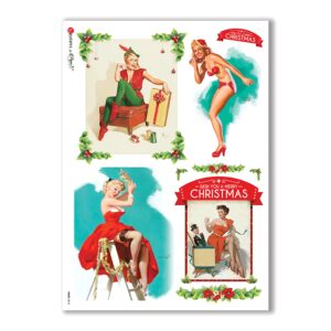 PINUP-0018. Pin-Up Rice Paper for decoupage.