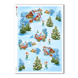 CHRISTMAS-0135. Christmas Rice Paper for decoupage.