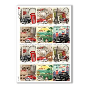 VEHICLES-0024. Vehicles Rice Paper for decoupage.