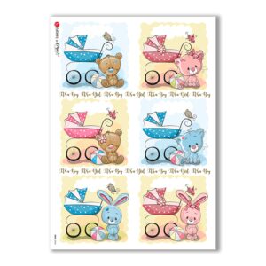 BABY-0068. Rice paper baby for decoupage.