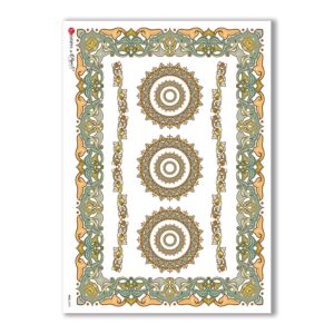 FOLK-0078. Rice Paper ethnic for decoupage.