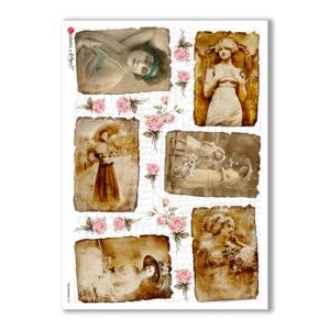 OLD-PHOTOS-0087. Victorian Rice Paper for decoupage.