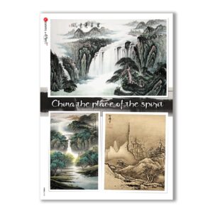 VIEWS-0148. Landscape Rice paper for the decoupage.
