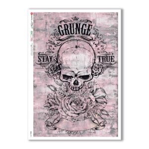 SKULL-0010. Skull Rice Paper for decoupage.