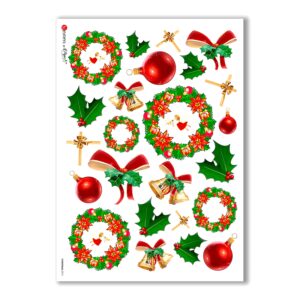 CHRISTMAS-0010. Christmas Rice Paper for decoupage.