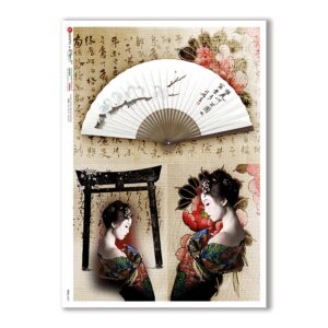 FOLK-0087. Rice Paper ethnic for decoupage.
