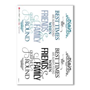 PHRASES-0031-UK. Phrases Rice Paper for decoupage.