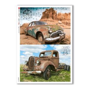 VEHICLES-0034. Vehicles Rice Paper for decoupage.