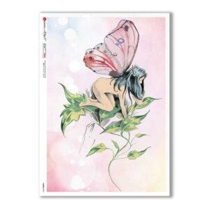FAIRIES-0076. Rice Paper for decoupage fairies.