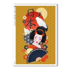 FOLK-0090. Rice Paper ethnic for decoupage.