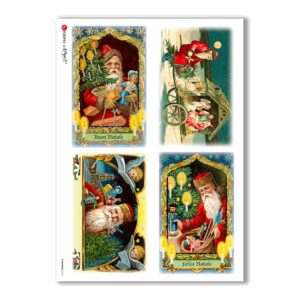 CHRISTMAS-0216. Christmas Rice Paper victorian for decoupage.