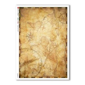 OLD-MAPS-0041. Old maps Rice Paper for decoupage.