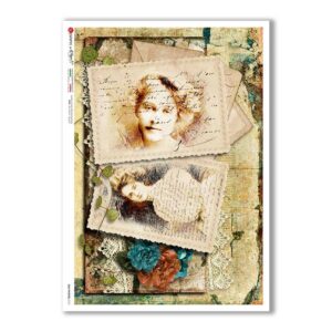 OLD-PHOTOS-0101. Victorian Rice Paper for decoupage.