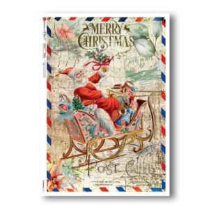 CHRISTMAS-0331. Victorian Christmas Rice Paper for decoupage.