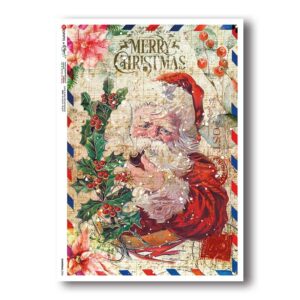 CHRISTMAS-0334. Victorian Christmas Rice Paper for decoupage.