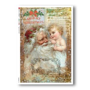 CHRISTMAS-0335. Victorian Christmas Rice Paper for decoupage.