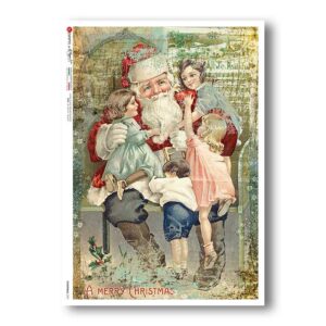 CHRISTMAS-0337. Victorian Christmas Rice Paper for decoupage.