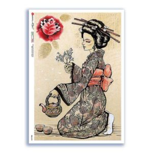 FOLK-0092. Rice Paper ethnic for decoupage.
