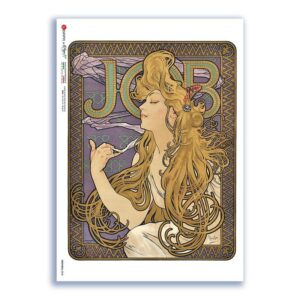 NOUVEAU-0028. Art nouveau Rice Paper for decoupage.