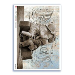 OLD-PHOTOS-0105. Victorian Rice Paper for decoupage.