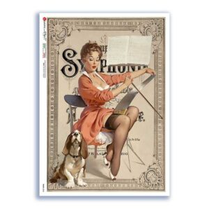 PINUP-0030. Pin-Up Rice Paper for decoupage.