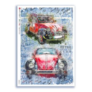 VEHICLES-0051. Vehicles Rice Paper for decoupage.