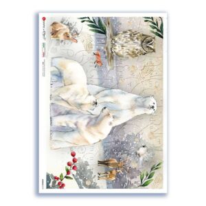 ANIMALS-0193. Animals Rice Paper for decoupage.