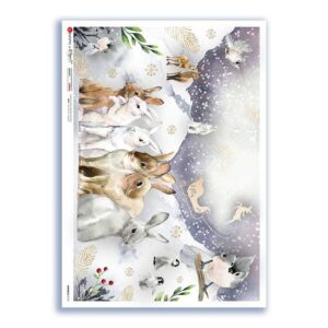 ANIMALS-0194. Animals Rice Paper for decoupage.