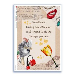 PHRASES-0041-UK. Phrases Rice Paper for decoupage.