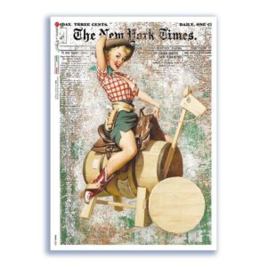 PINUP-0033. Pin-Up Rice Paper for decoupage.